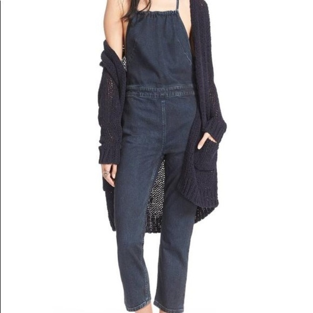 NWOT - Free people heart Leon fire denim overalls